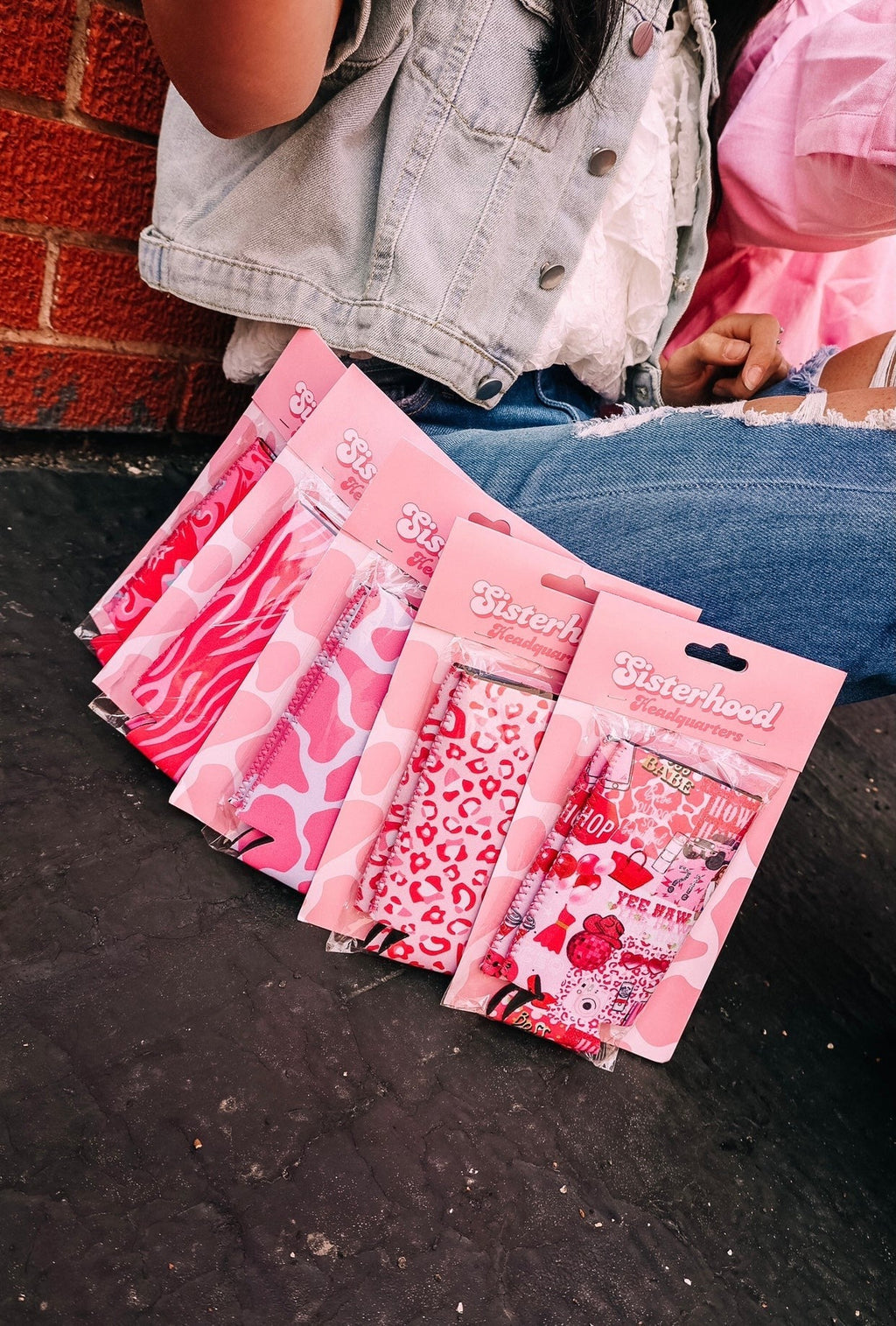 PINK COW PRINT TALL COOZIE 2-PACK