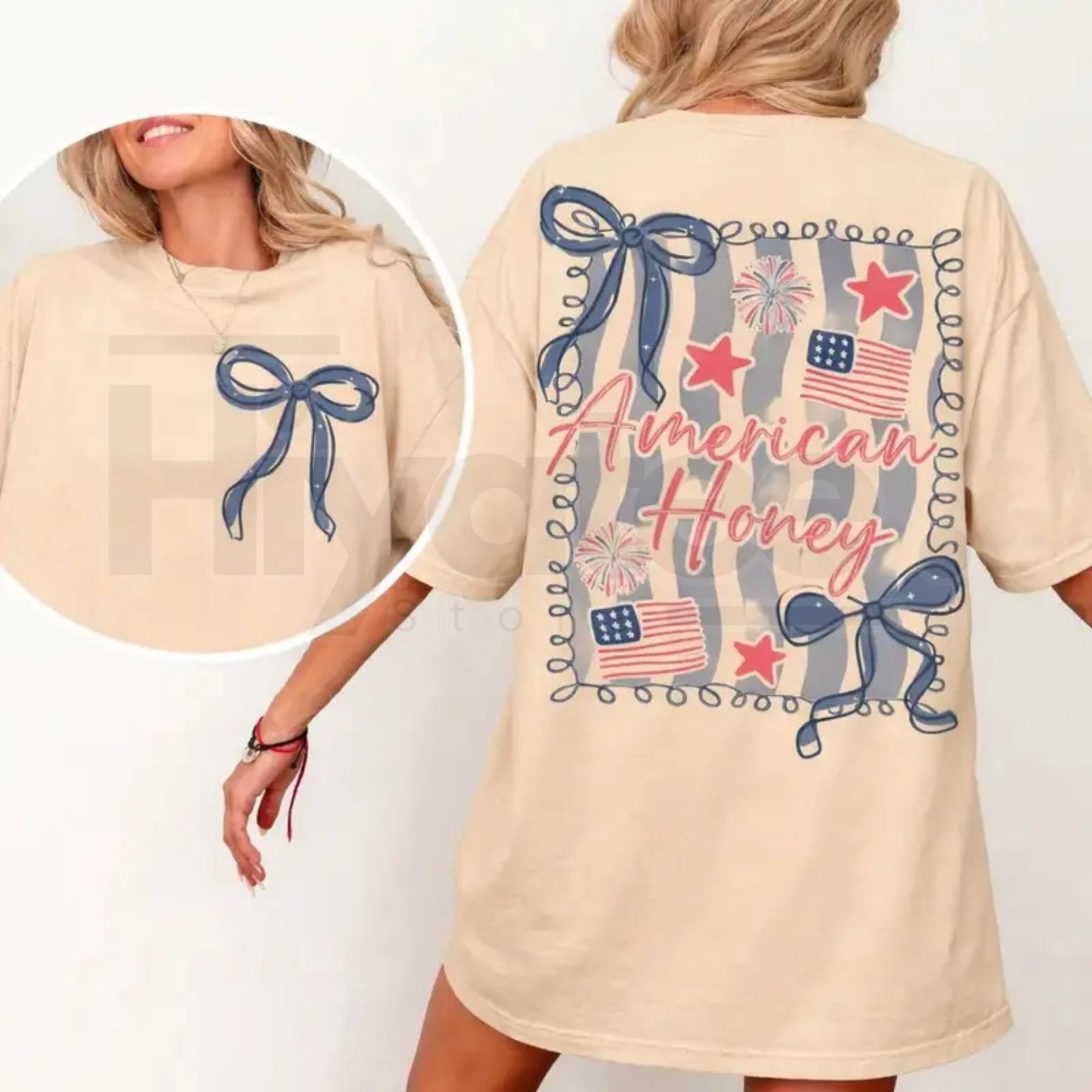 "American Honey" – Coquette 4th of July Girly Vintage USA Top