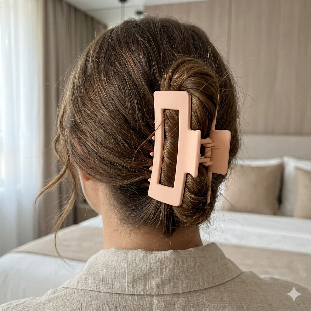 Peach Matte Hair Clip