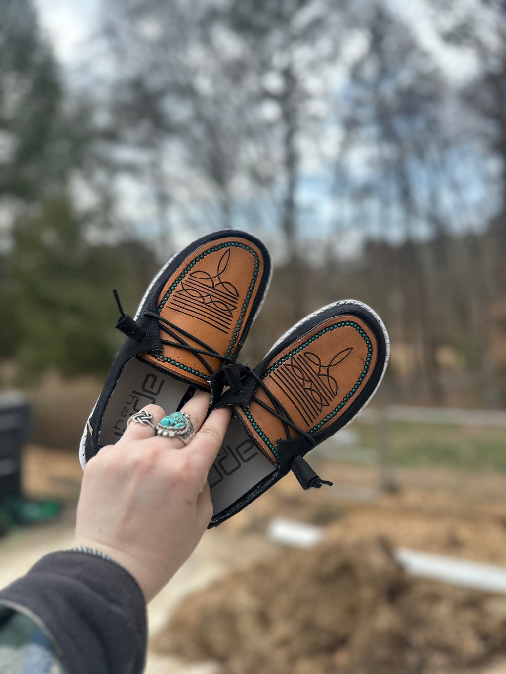 Custom Leather Boot Stitch Hey Dudes