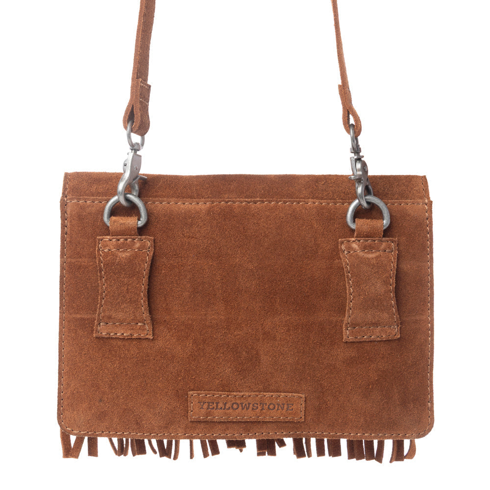 Myra Yellowstone Highland Range Suede Leather Belt Bag in Desert Tan