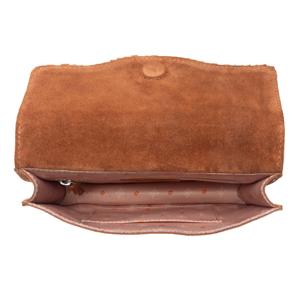 Myra Yellowstone Highland Range Suede Leather Belt Bag in Desert Tan