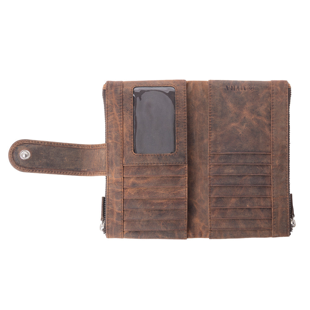 Myra Iron Hill Concho Leather Women’s Wallet in Ochre Veil
