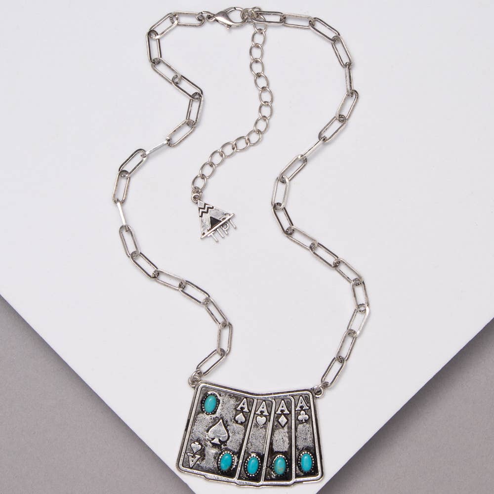Western Playing Card Necklace